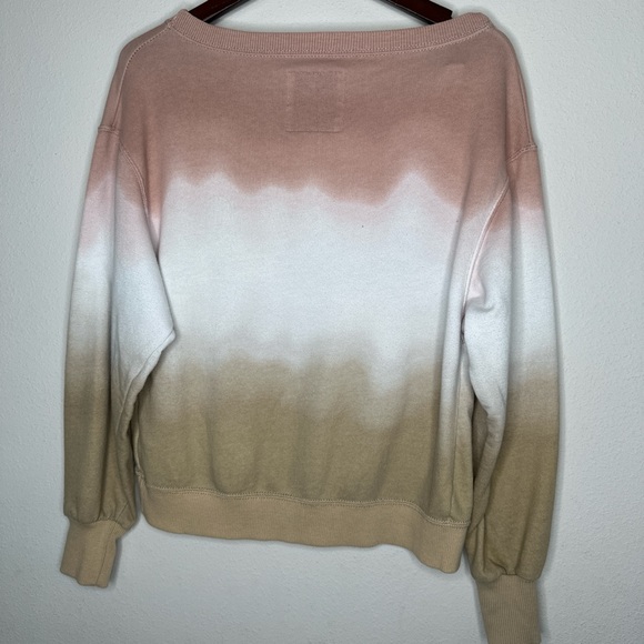 Hollister Pink and Tan Crew Neck Sweater Soft Knit Casual - Picture 3 of 3